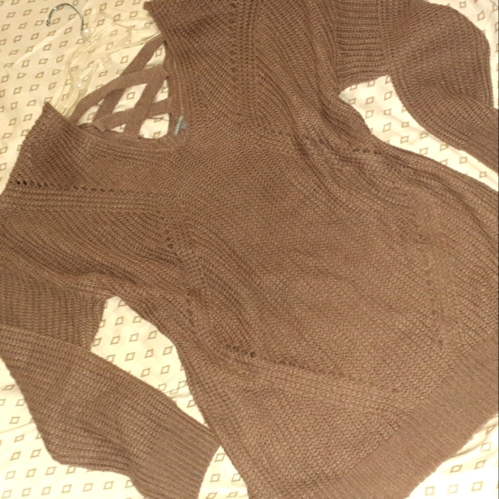 Charlotte Russe cable knit strappy sweater